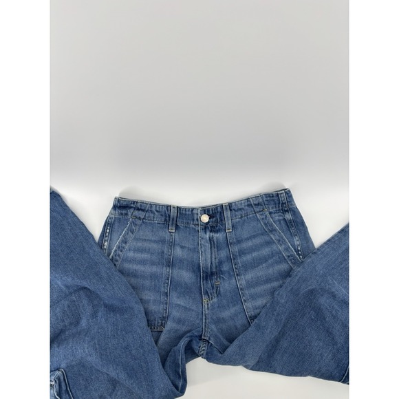 NWOT AMO Maggie Jeans Sz 27 (Meas 30") Carpenter Crop MSRP $310 Cottagecore - Picture 9 of 13